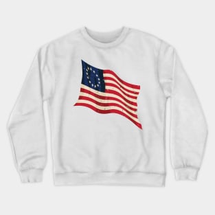 Waving Betsy Ross Flag Crewneck Sweatshirt